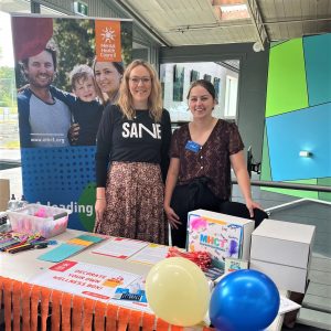 MHCT's Youth Mental Health Access Project Officer, Bridget at the Tasmanian Childrens Commissioner's State-wide Ambassador Event in Launceston today with Justine from SANE Australia.
